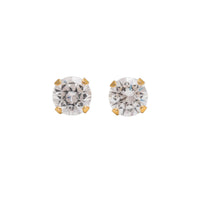 Studex Gold Plated Tiffany 6mm Cubic Zirconia