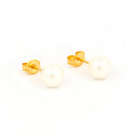 Studex Gold Plated 7mm White Pearl