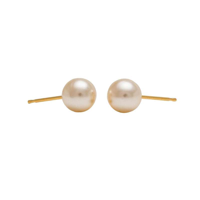 Studex Gold Plated 7mm White Pearl