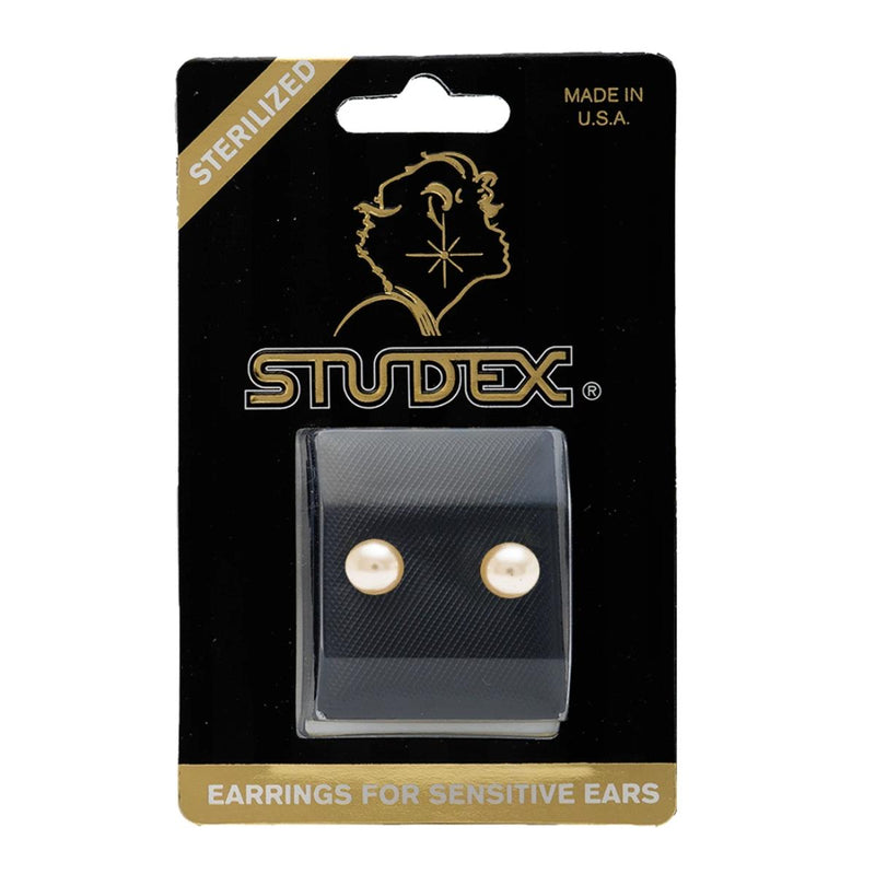 Studex Gold Plated 7mm White Pearl