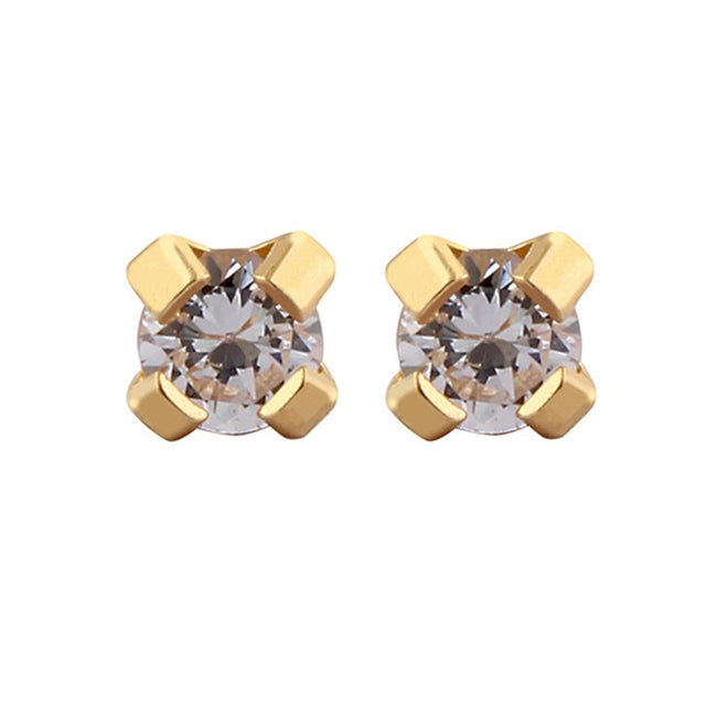 Studex Gold Plated 2mm Cubic Zirconia