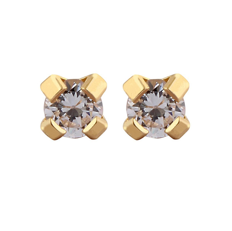 Studex Gold Plated 2mm Cubic Zirconia