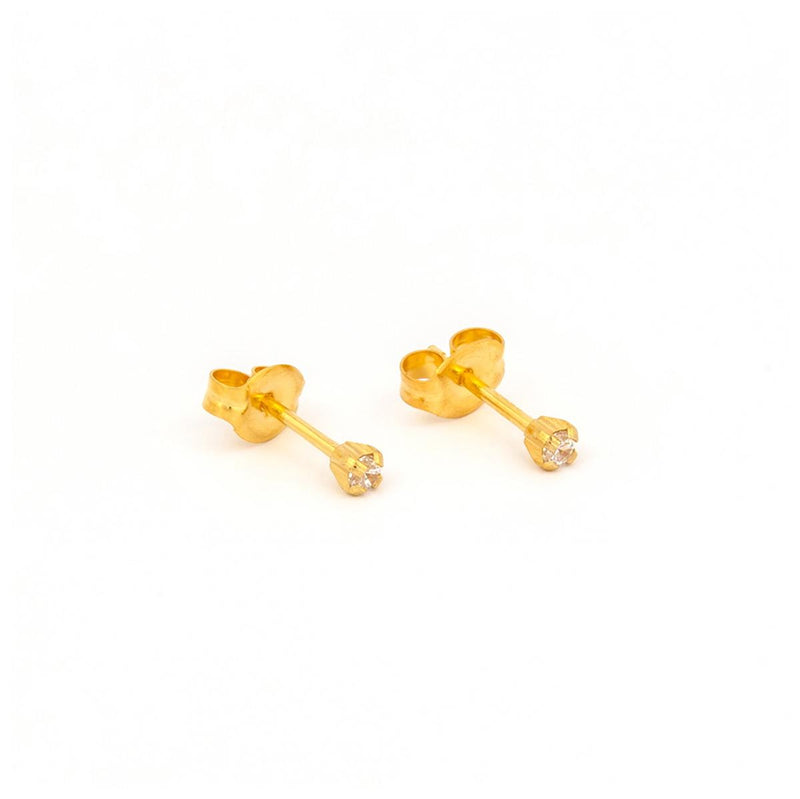Studex Gold Plated 2mm Cubic Zirconia