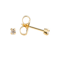 Studex Gold Plated 2mm Cubic Zirconia