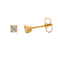 Studex Gold Plated 3mm Cubic Zirconia