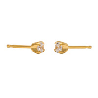 Studex Gold Plated 3mm Cubic Zirconia