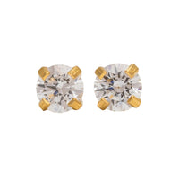 Studex Gold Plated 4mm Cubic Zirconia