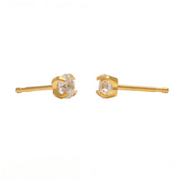 Studex Gold Plated 4mm Cubic Zirconia