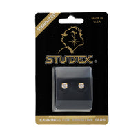 Studex Gold Plated 4mm Cubic Zirconia