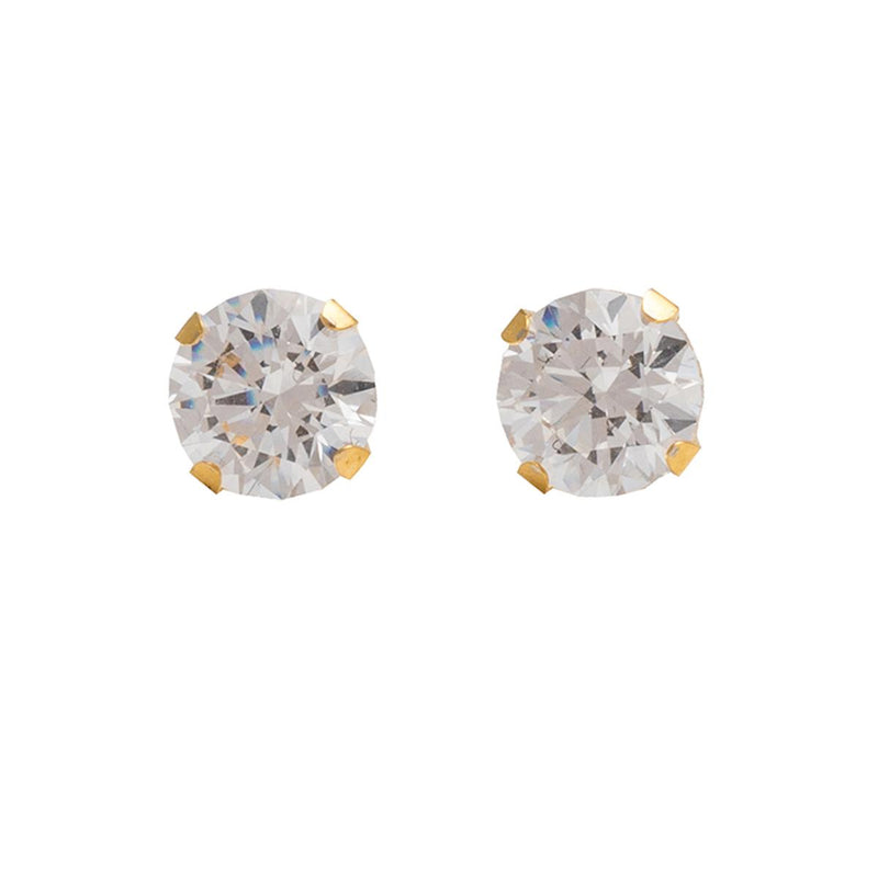 Studex Gold Plated 5mm Cubic Zirconia