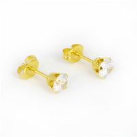 Studex Gold Plated 5mm Cubic Zirconia
