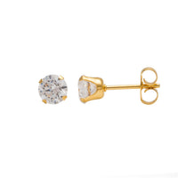 Studex Gold Plated 5mm Cubic Zirconia