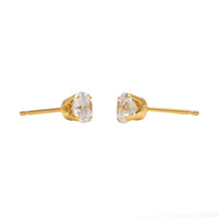 Studex Gold Plated 5mm Cubic Zirconia