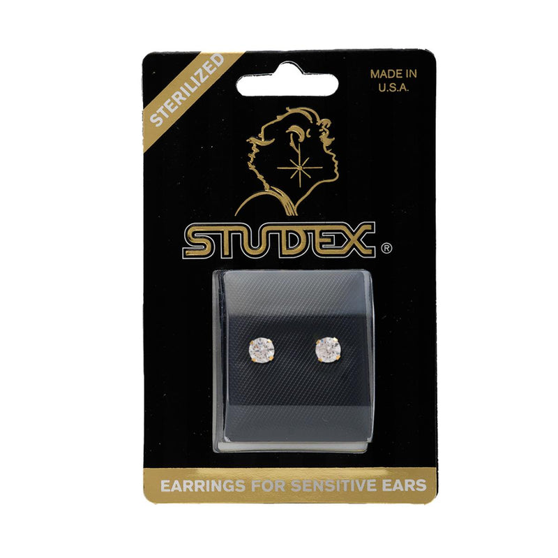 Studex Gold Plated 5mm Cubic Zirconia