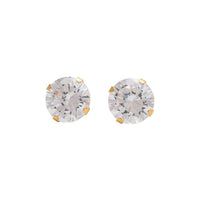 Studex Gold Plated 8mm Cubic Zirconia