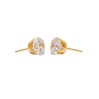 Studex Gold Plated 8mm Cubic Zirconia