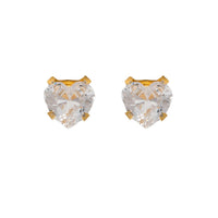 Studex Gold Plated Tiffany 5x5mm Cubic Zirconia Heart