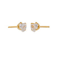 Studex Gold Plated Tiffany 5x5mm Cubic Zirconia Heart
