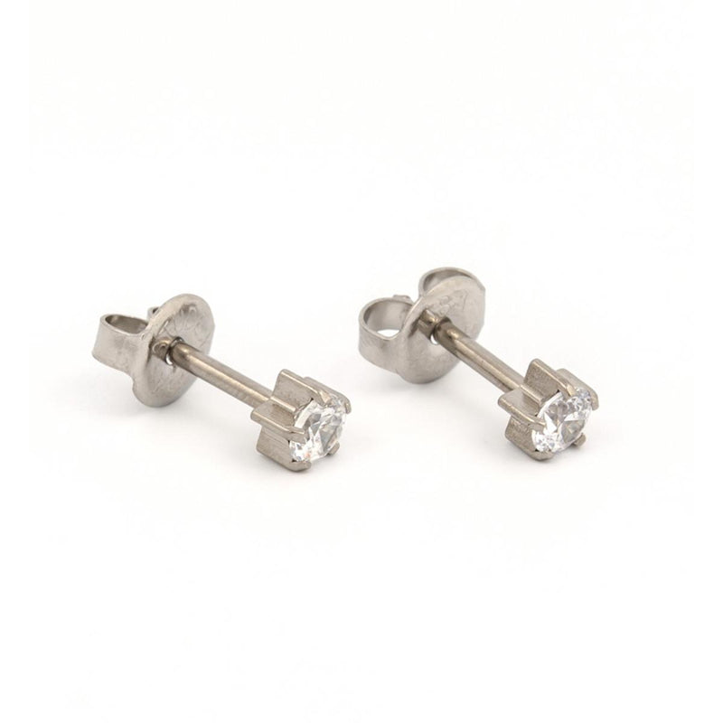 Studex Stainless Steel Super Maxi Tiffany Cubic Zirconia Card Deluxe