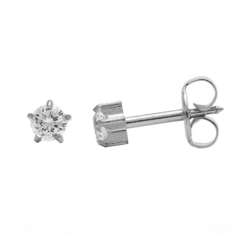 Studex Stainless Steel Super Maxi Tiffany Cubic Zirconia Card Deluxe