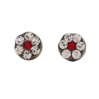 Studex Stainless Steel Daisy April Crystal July Ruby Deluxe LD6047W