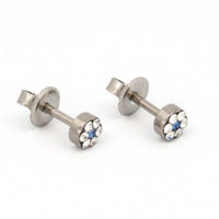Studex Stainless Steel Daisy April Crystal July Ruby Deluxe LD6049W