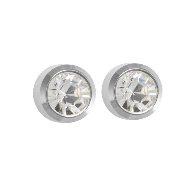 Studex Stainless Steel Mini Birthstone April Crystal Card