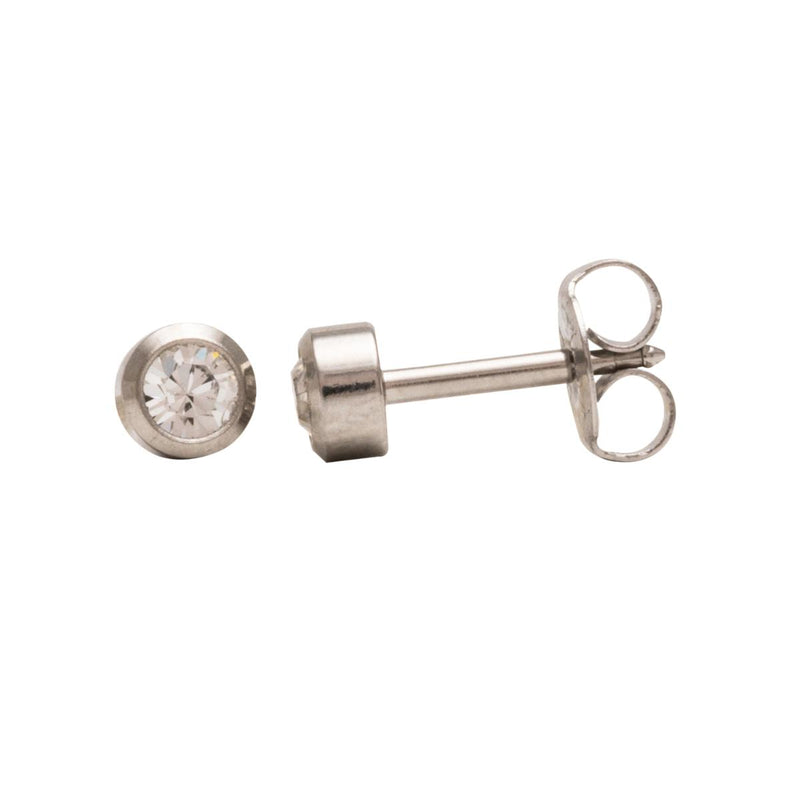 Studex Stainless Steel Mini Birthstone April Crystal Card