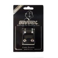 Studex Stainless Steel Regular Tiffany Cubic Zirconia Card Deluxe