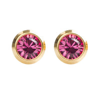 Studex Gold Plated Regular Birthstone October Rose Card