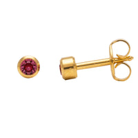 Studex Gold Plated Regular Birthstone October Rose Card
