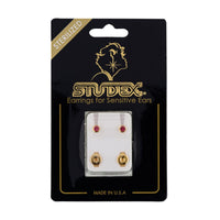Studex Gold Plated Regular Birthstone October Rose Card