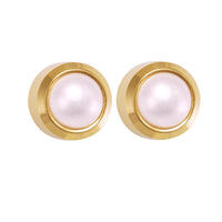 Studex Gold Plated Regular White Pearl Card