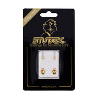 Studex Gold Plated Regular White Pearl Card