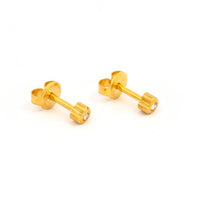 Studex Gold Plated Regular Hearlite April Crystal Card