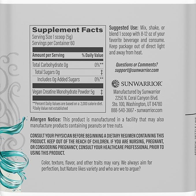 Sun Warrior Active Creatine Monohydrate Unflavoured 300g