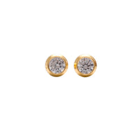 Studex Gold Plated 3mm Bezel Cubic Zirconia