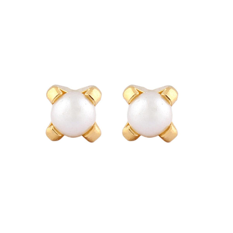 Studex Gold Plated Tiffany 4mm White Pearl