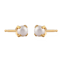 Studex Gold Plated Tiffany 4mm White Pearl