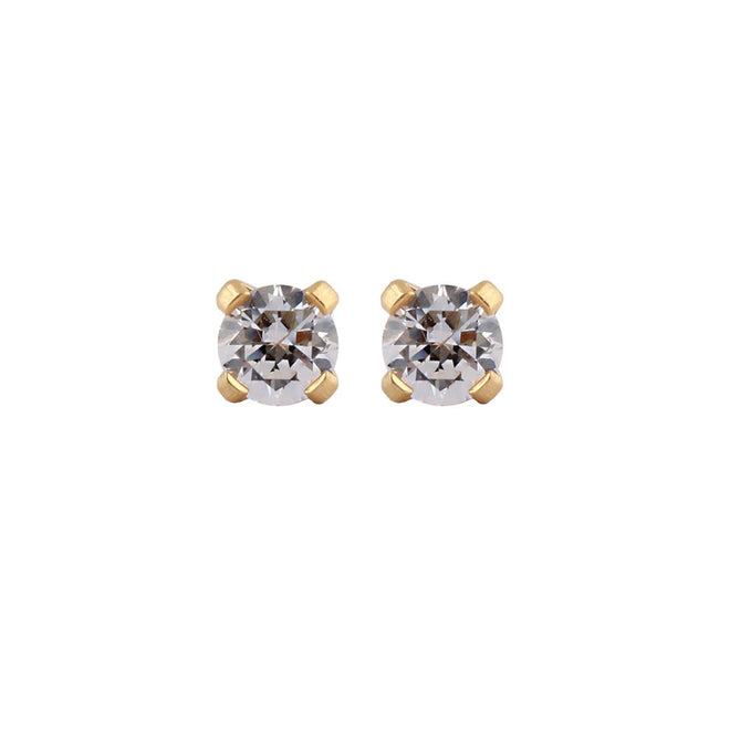 Studex Gold Plated Tiffany 3mm Cubic Zirconia