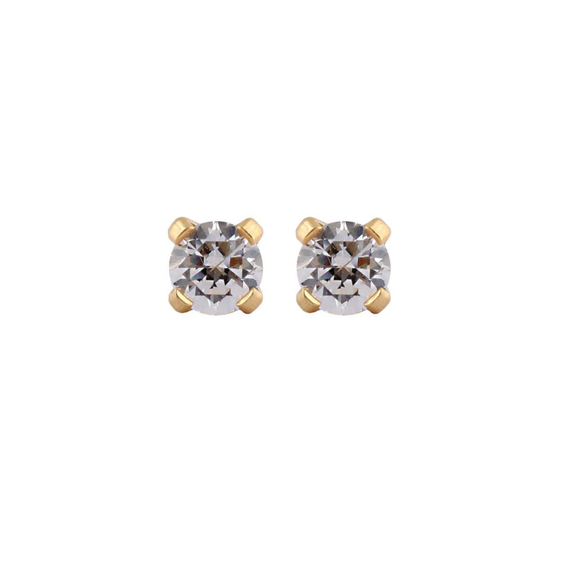Studex Gold Plated Tiffany 3mm Cubic Zirconia