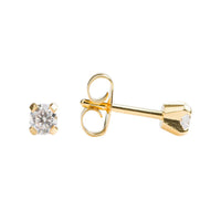 Studex Gold Plated Tiffany 3mm Cubic Zirconia