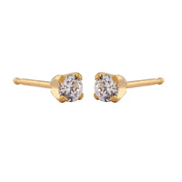Studex Gold Plated Tiffany 3mm Cubic Zirconia