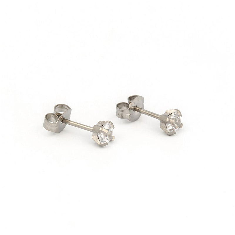 Studex Stainless Steel Tiffany 4mm Cubic Zirconia Kids