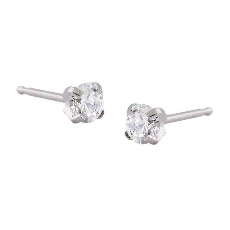 Studex Stainless Steel Tiffany 4mm Cubic Zirconia Kids