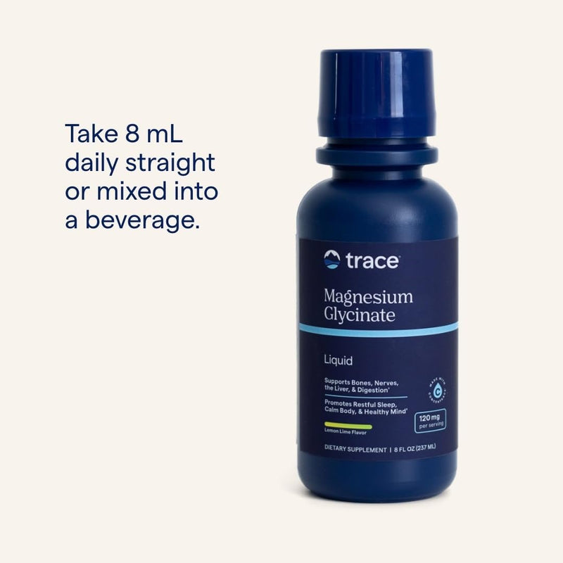 Trace Minerals Magnesium Glycinate 120mg Liquid Lemon Lime 236ml