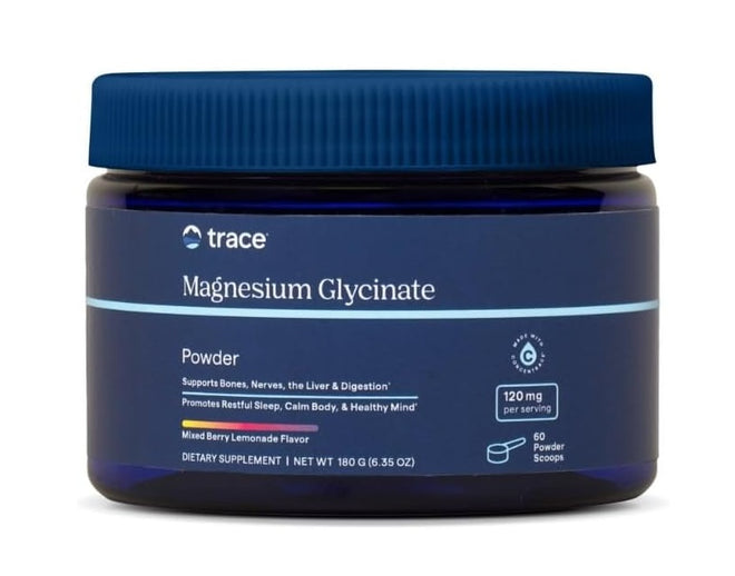 Trace Minerals Magnesium Glycinate Powder 120mg Berry Lemon 180g