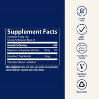 Trace Minerals Magnesium Glycinate Powder 120mg Berry Lemon 180g