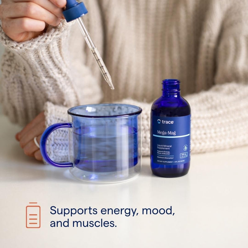 Trace Minerals Mega Mag 400mg Mineral Liquid 118ml