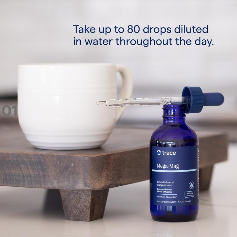 Trace Minerals Mega Mag 400mg Mineral Liquid 118ml